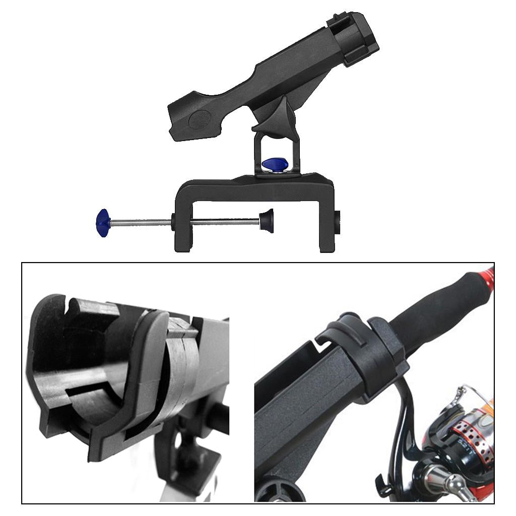 Max Fishing Rod rack Holders clamp on Adjustable Removable 360 degree Kayak Boat