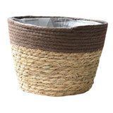 Maxbell Straw Planter Basket with Liners Plant Containers for Grocery M