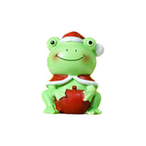 Maxbell Christmas Resin Figurine Decor Durable Prop Ornaments Festival for Office Frog