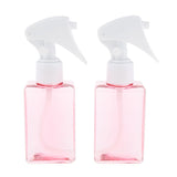 Max 2 Pieces Empty Clear Spray Bottles Liquid Refillable Container  Pink