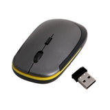 Maxbell Gray 2.4GHz USB 2.0 Wireless Optical Mouse Mice for Computer Universal Fit On/Off Button Power Saving Lightweight Modern Design