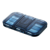 Maxbell Pill Organizer with Pill Cutter Compartment Pill Divider for Vitamin Blue