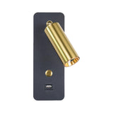 Maxbell Simple Wall Lamp Adjustable Direction Wall Sconce for Home Bar  Black Gold