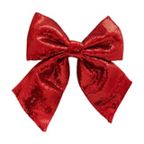 Maxbell Decoration Sequin Bow Glitter Sequins Large Bows for Home Children's Room red