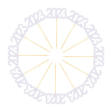 Maxbell 12Pcs 2023 Cupcake Topper Glitter for Party Decor Birthday Theme Supplies Argent