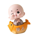 Maxbell Little Monk Ornament Statue for Living Room Auto Interior Accessories Style C