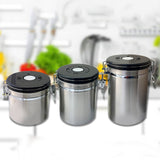 Max Stainless Steel Airtight Coffee Canister Storage Container Airtight Lid S