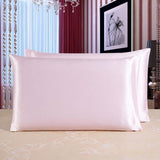 Max Mulberry Silk Pillowcase Both Sides Pillow Case Cover Queen Size Zipper Pink