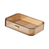 Maxbell Luxury Desktop Cosmetics Storage Holder Display for Bedroom Home Countertop Brown