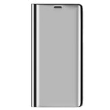 Maxbell Creative Flip PU Leather Plated Mirror Phone Case Stand for iPhone XR silver