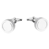 Maxbell Solid Copper Silvertone Cufflink Formal Business Shirt Cuff Links 16x16mm