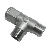 Max 4 points 3-Way Female Brass Thread Connector Adapter Fitting Nickel plating