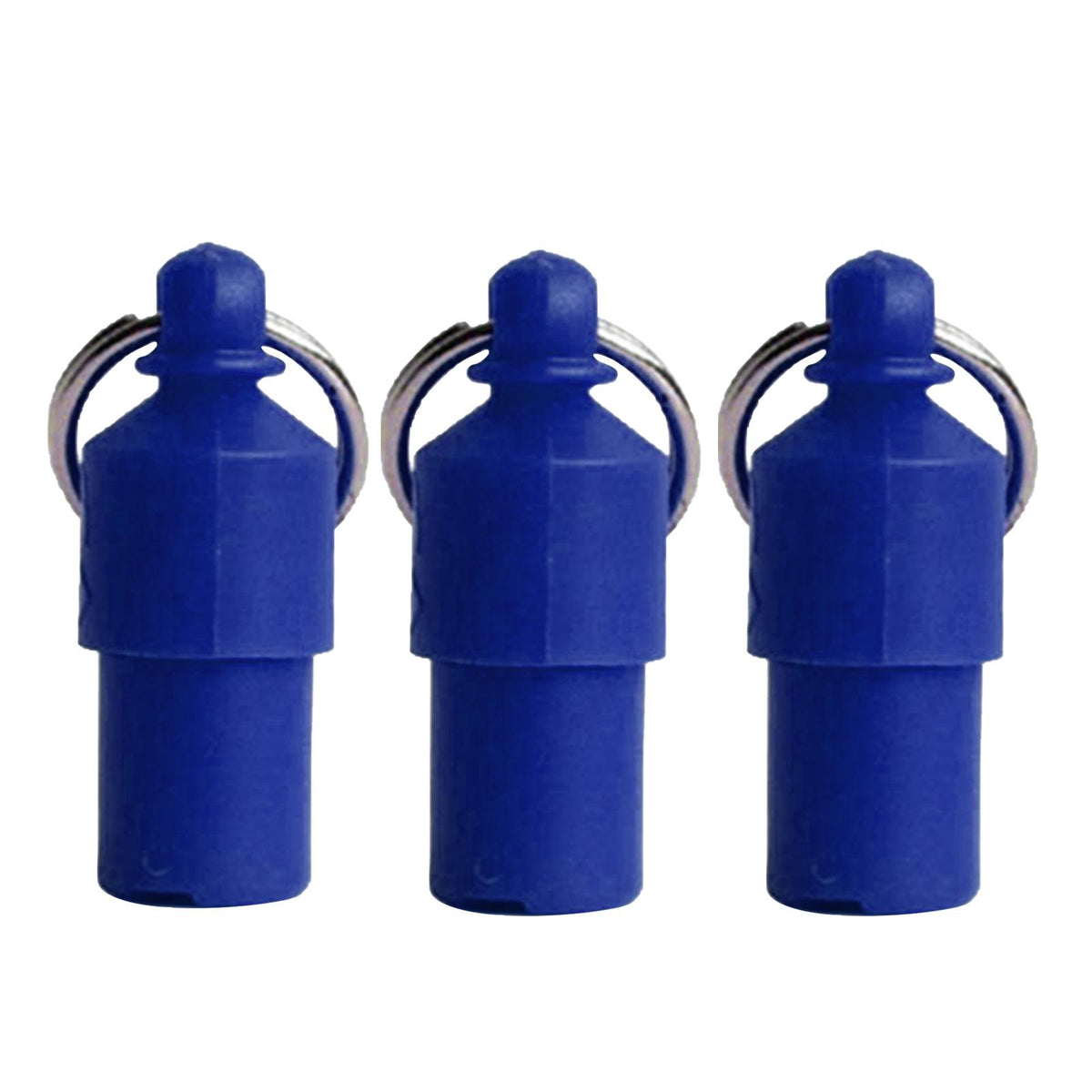 Maxbell 3x Lightweight Pet Dog ID Tag Tube for Puppy Address Label Tube Anti Lost Blue