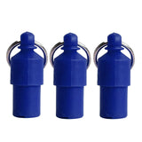 Maxbell 3x Lightweight Pet Dog ID Tag Tube for Puppy Address Label Tube Anti Lost Blue
