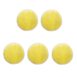 Max 5 Pieces 8cm Reusable Round Bamboo Cotton Facial Makeup Remover Pads Yellow