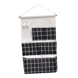 Maxbell Hanging Storage Organizer Bag with Hook Stocking Storage Pockets for Home Black