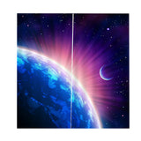 Max 2 Panel Printed Curtain, Thermal Insulated Curtain Drape Earth