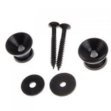 Maxbell 2 x Black Plating Strap Lock for Electric Acoustic Guitar Bass