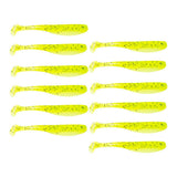 Maxbell 12pcs Soft Fishing Lures Set Paddle Tail Worm Baits Shad Minnow Swimbaits D