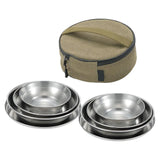 Maxbell Portable Camping Tableware with Storage Bag Cutlery for Picnic Backpacking 8 Tableware with Bag