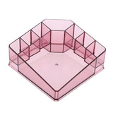 Max 8 Slots Clear Lipstick Display Stand Makeup Cosmetic Organizer Pink