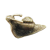 Maxbell Pure Brass Snail Figurines Miniature Sculpture Small Snail Statue