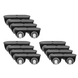 Maxbell 12Pcs Self Adhesive Caster Wheels for Trash Can Small Furniture Cabinet Black