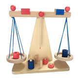 Maxbell Wooden Balance Scale with 5 Pieces Weights Kids Preschool Educational Toy