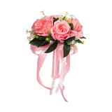 Maxbell Elegant Wedding Bride Bouquet Arrangement for Church Party Decor Pink