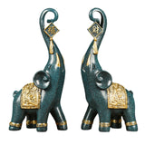 Maxbell Elephant Statues Sculpture for Home Decoration Housewarming Gifts Blue