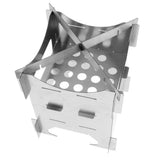 Maxbell Portable Folding Stainless Steel Camping Hiking Wood Stove Charcoal Burner M