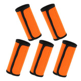 Maxbell Luggage Suitcase Handle Neoprene Wrap Travel Bag Safety Identifier Comfort Wrap Unisex Travel Accs Gift Fluorescent Orange Pack of 5