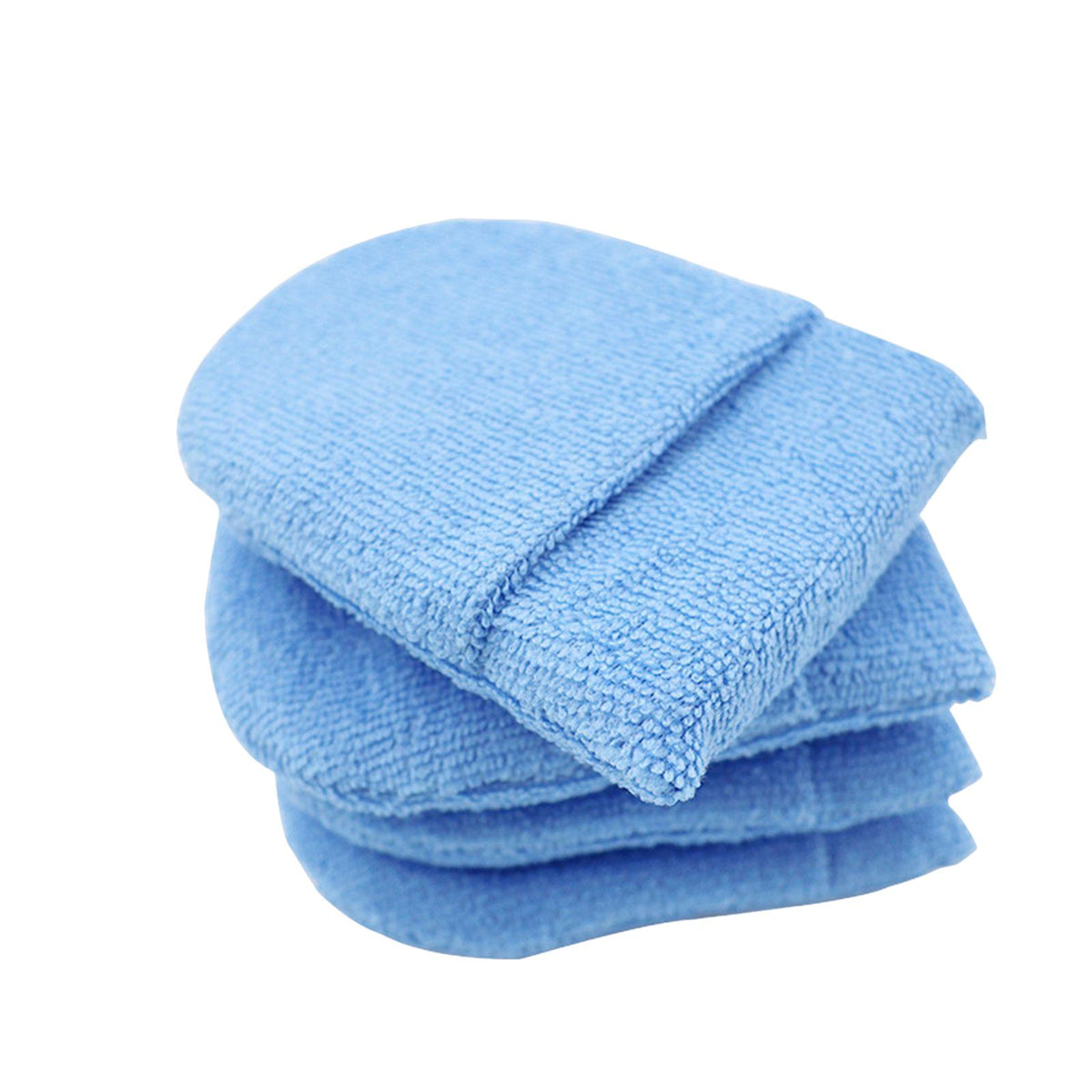 Maxbell 4x Durable Car Dashboard Soft Microfiber Cars Wax Applicator Mitten Blue