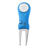 Maxbell Pitch Repair Divot Switchblade Tool Golf Ball Marker Groove Cleaner Blue