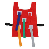 Maxbell Pull Tails Vest for Kids Child Outdoor Party Activity Game Vest Red