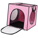 Maxbell Pet Cats Dogs Hair Drying Box Foldable Dryer Case Drying Room Lightweight Pink