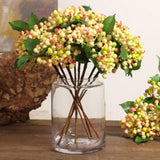 Maxbell Artificial Berry Blueberry Flowers Bouquet for Wedding Decor Mothers Day Pink
