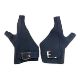 Maxbell 1 Pair Cow Leather Archery Glove Hunting Finger Tab Guard Protector Black