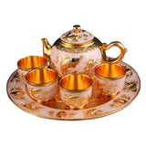 Maxbell 6Pcs Vintage Style Tea Cups and tray for Tea Party Dining Table Bedroom