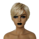 Max Maxb Natural Short Bob Wigs Human Hair Pixie Cut Wig for Women with Bangs 8 inch