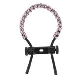 Maxbell Bow Archery Wrist Sling Paracord Cord Survival Hunting Shooting Wrist Strap Pink and Black