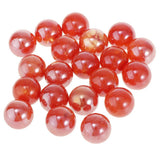 Maxbell 20x 16mm Clear Glass Marbles Kids Game Toy Vase Fish Tank Decor Orange