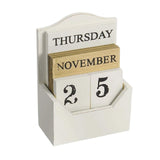 Maxbell Perpetual Calendar Frame Stylish Decor Decoration for Housewarming Gifts White