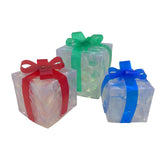 Maxbell Lighted Gift Boxes Christmas Bow for Birthday Anniversaries Thanksgiving Three color Set 2