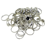 Max 100 Pieces 10mm Silver Adjustable Flat Ring Base Blank Jewelry Findings