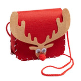 Maxbell Lovely DIY Shoulder Bag Making Kit Sewing Hand Bag Small for Women Holiday Red Elks