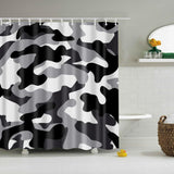 Maxbell Digital Printing Bath Shower Curtain with Several Hooks Camouflage