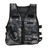 Maxbell Children Outdoor Vest Breathable Kids Cargo Vest for Role Play Black 50cm