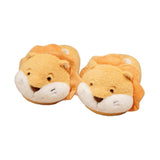 Maxbell Novelty Women Plush Slippers Indoor Anti Slip Household Home Birthday Gift Lion Orange