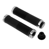 Maxbell Rubber MTB Bike Handlebar Grips Lock on Anti-slip Handle Bar Cover Silvery